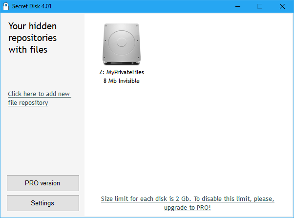 download the new for windows Hidden Disk Pro 5.08