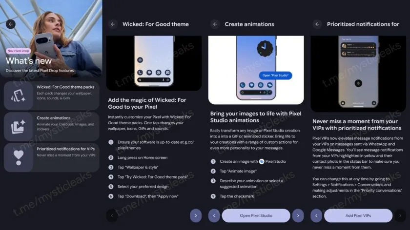 Pixel, Google, güncelleme
